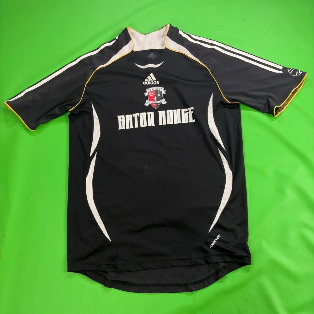 VTG '06 Adidas BRSC Jersey Mens L Black Baton Rouge Soccer Club #88 Sportswear